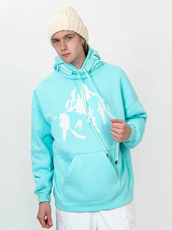 Modern Clothing Men's Snowall Unisex Mountain Snowscape Water Resistant Hoodie