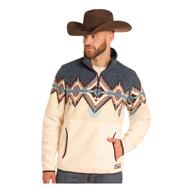 Everyday Apparel Powder River Caribbean Border Berber Pullover