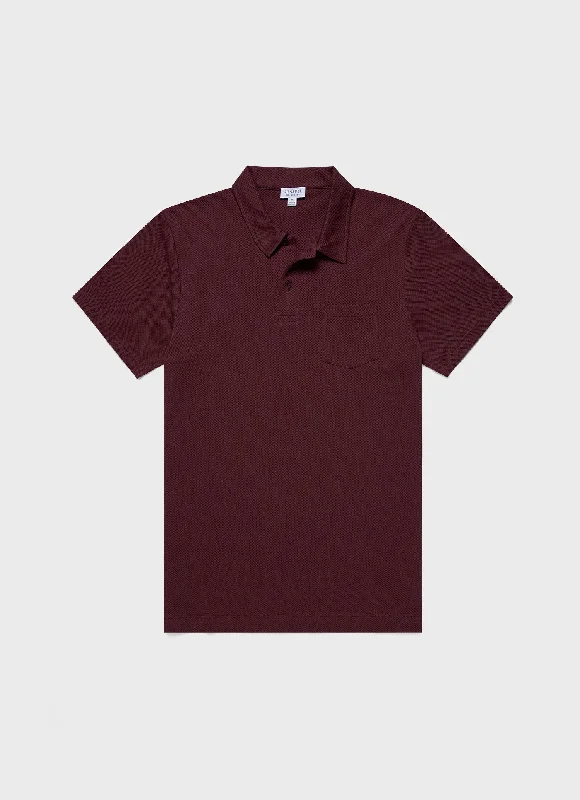 Relaxed Looks Men's Riviera Polo Shirt in Port