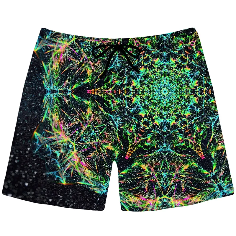 Minimal Apparel Green Prism Swim Trunks