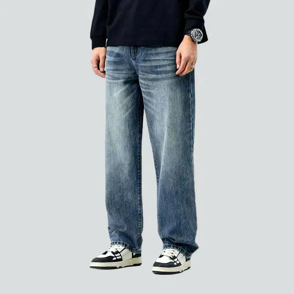 Urban Looks Sanded men's medium-wash jeans