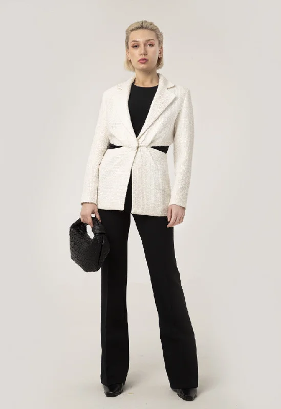 Cool Bottoms Tweed Jacket With Side Openings