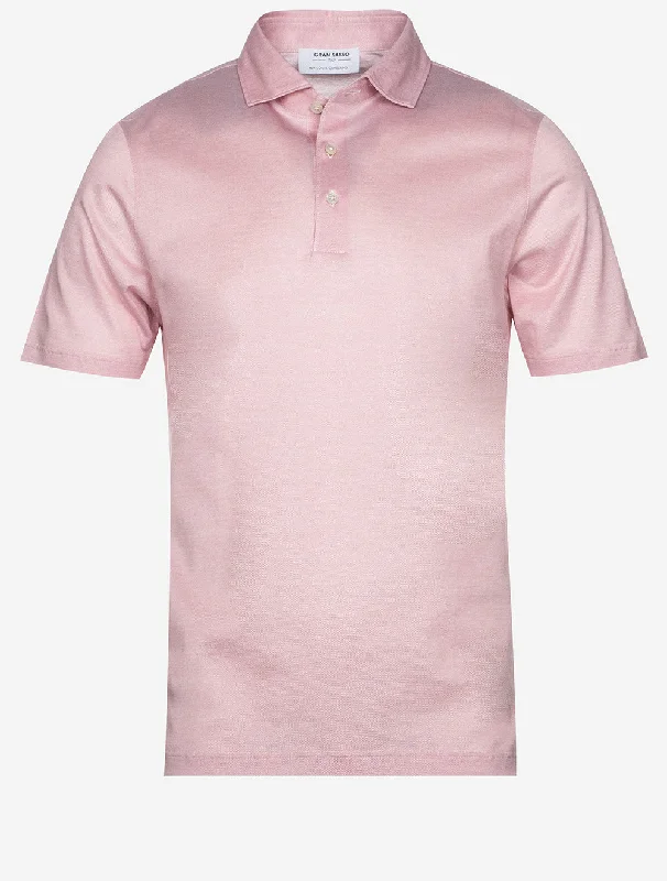 All-Season Wear 3 Button Polo Shirt Pink
