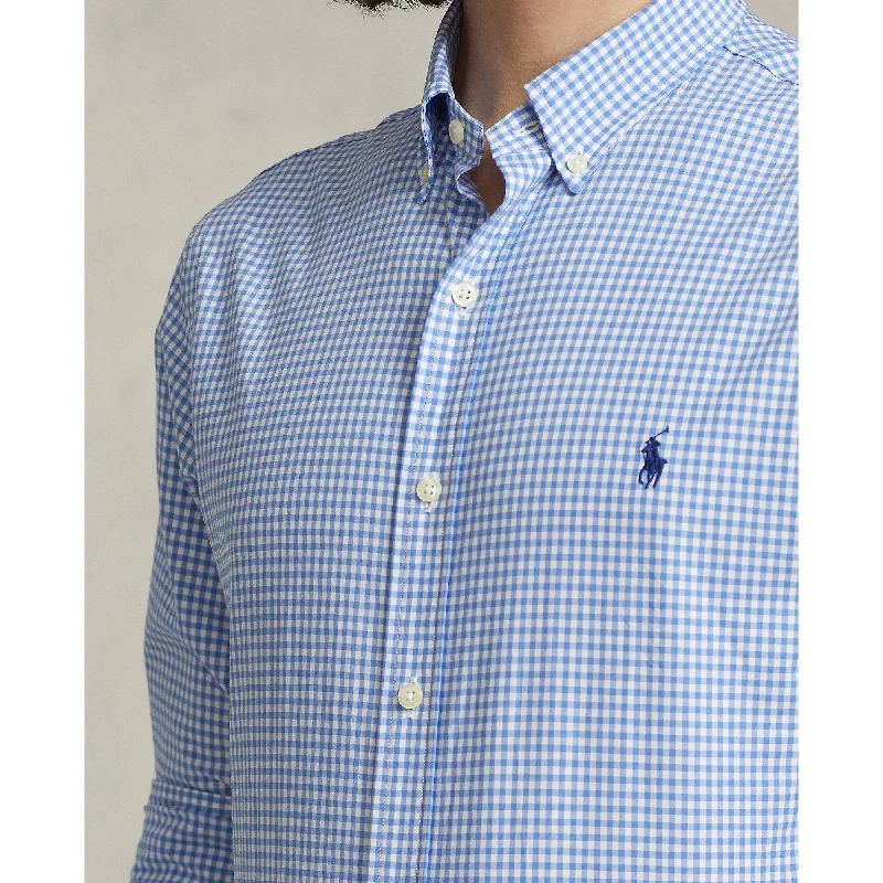 Comfy Tops Polo Ralph Lauren - Poplin Shirt - Gingham - Blue & White
