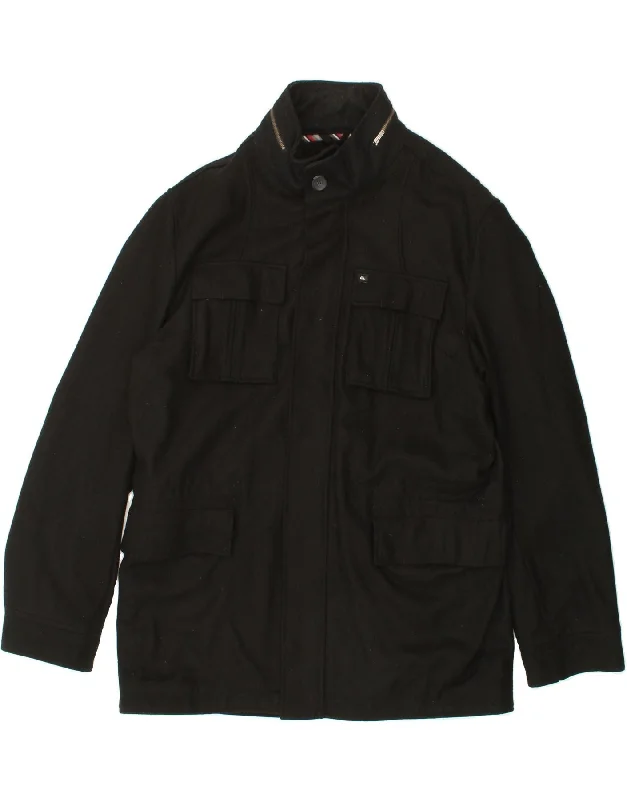 Relaxed Fit Clothing QUIKSILVER Mens Utility Jacket UK 44 2XL Black Rayon