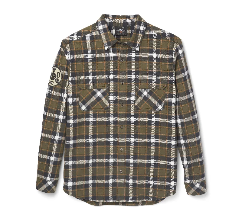 Relaxed Jackets Harley-Davidson Men's Harley-Davidson Plaid Flannel Shirt - 96031-22VM Relaxed Jackets Harley-Davidson Men's Harley-Davidson Plaid Flannel Shirt - 96031-22VM