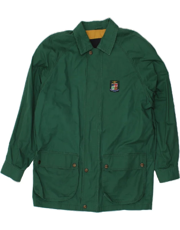 Athletic Tops VINTAGE Mens Overcoat UK 42 XL Green Cotton