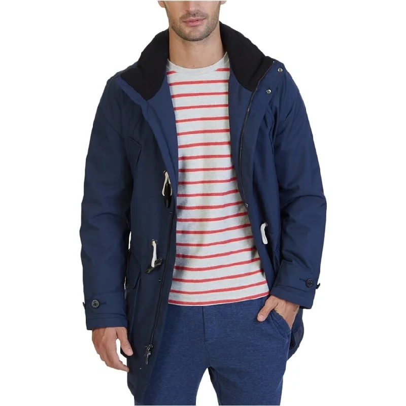 Modern Basics Nautica Mens Weather Resistant Toggle Parka Coat, Blue, X-Large