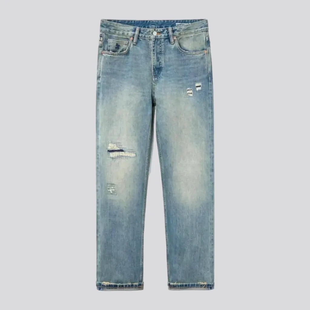 Casual Shirts Straight heavyweight selvedge jeans for men