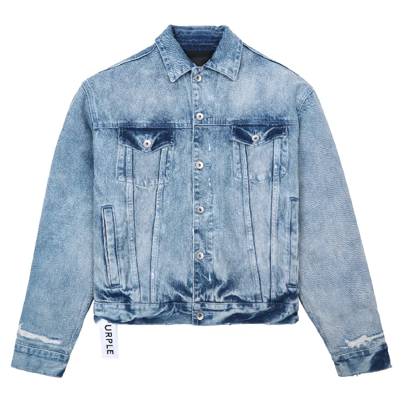Smart Casual Wear Padded Denim Jacket