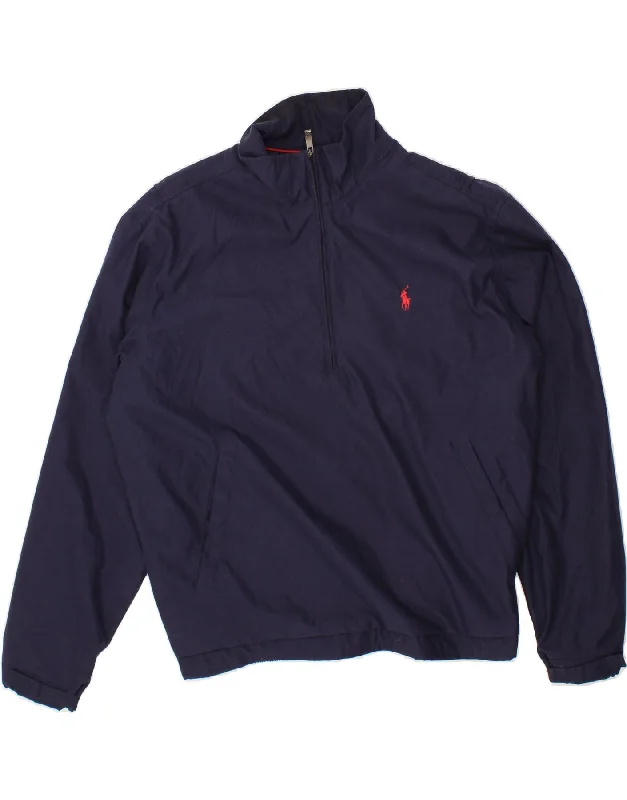 Lightweight Tops POLO RALPH LAUREN Mens Pullover Rain Jacket UK 38 Medium Navy Blue