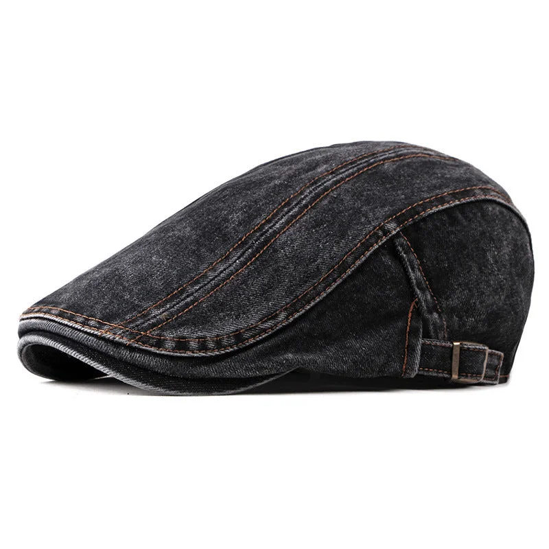 Formal Shirts Fashion Wash Denim Beret Men