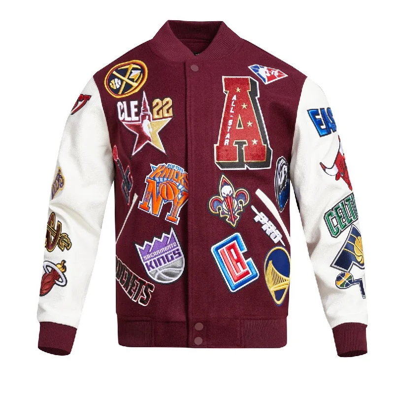 Urban Gear NBA ALL STAR 2022 MEN'S VARSITY JACKET (WINE)