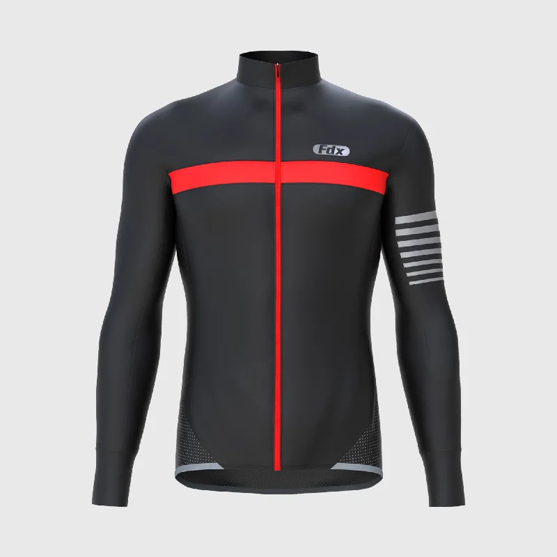 Layered Outfits Fdx All Day Men's & Boy's Red Thermal Roubaix Long Sleeve Cycling Jersey