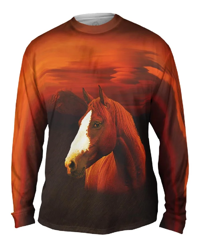 Casual Button-ups Painted Horse
