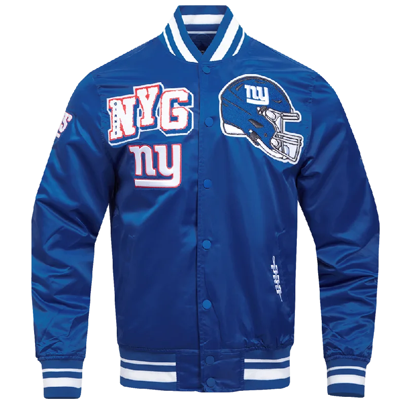 All-Weather Outfits NFL NEW YORK GIANTS MASHUP MEN'S RIB SATIN JACKET (DODGER BLUE) All-Weather Outfits NFL NEW YORK GIANTS MASHUP MEN'S RIB SATIN JACKET (DODGER BLUE)