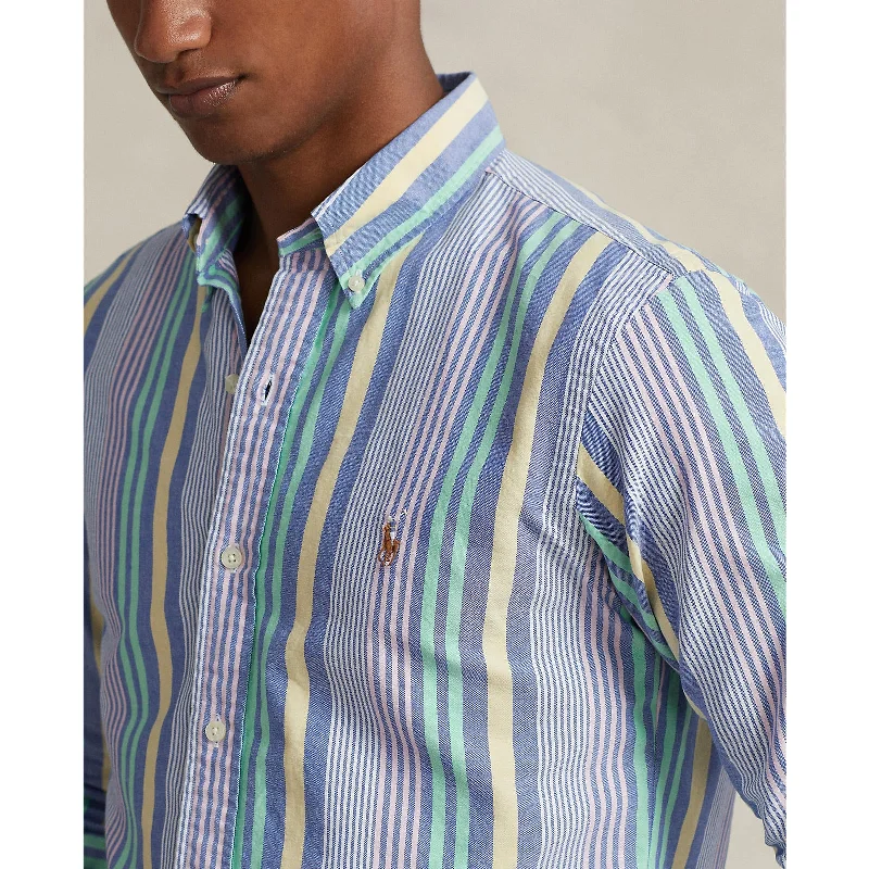 Sleek Designs Polo Ralph Lauren - Oxford Shirt - Stripe - Blue, White, Pink, Multi