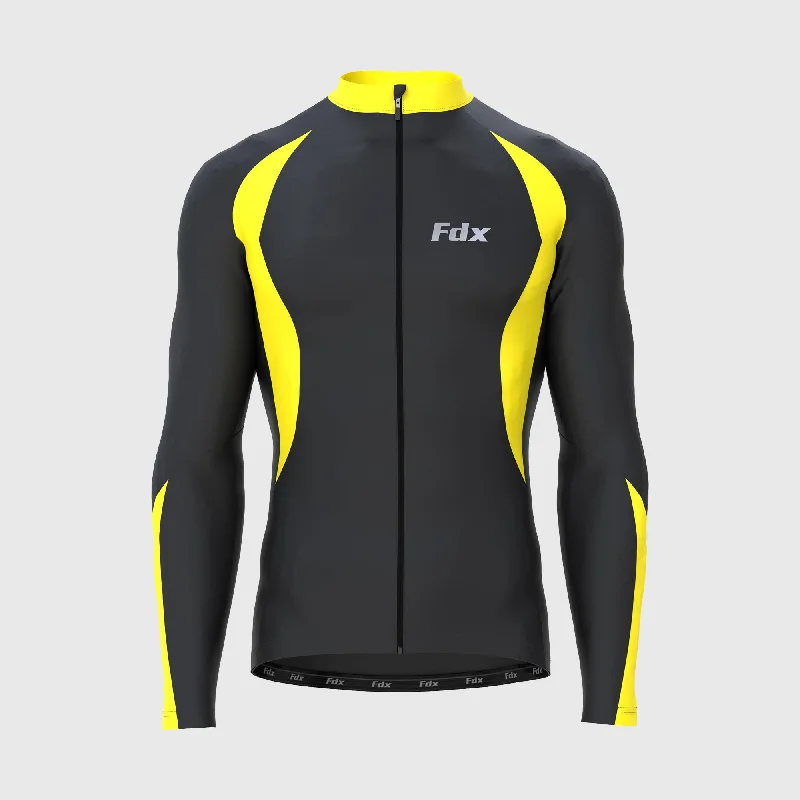 Cozy Jackets Fdx Viper Men's & Boy's Yellow Thermal Roubaix Long Sleeve Cycling Jersey Cozy Jackets Fdx Viper Men's & Boy's Yellow Thermal Roubaix Long Sleeve Cycling Jersey