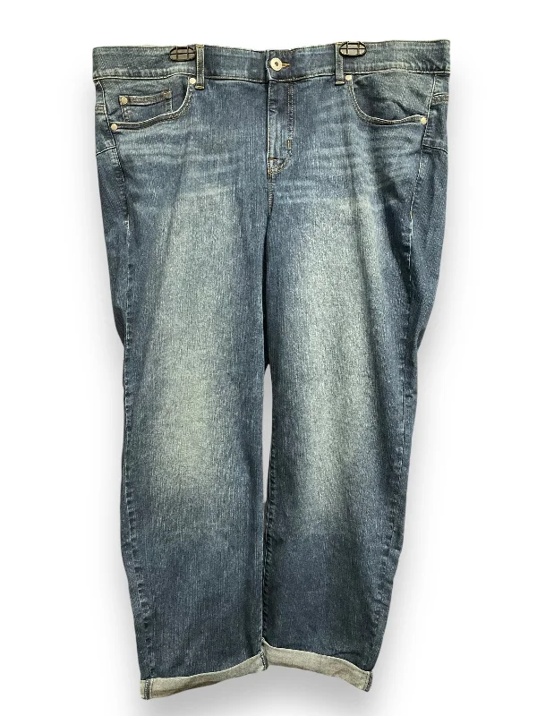 Everyday Jeans Jeans Straight By Torrid In Blue Denim, Size: 24