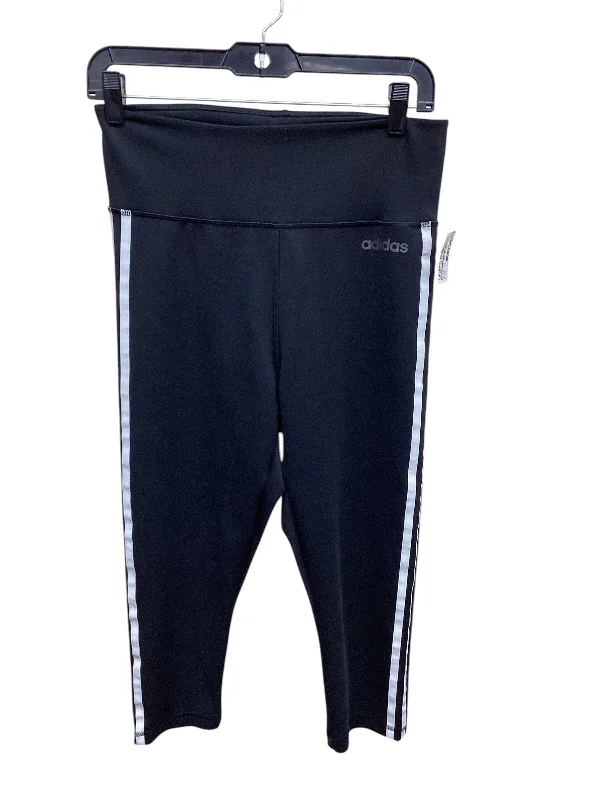 Urban Jackets Athletic Leggings Capris By Adidas In Black, Size: M