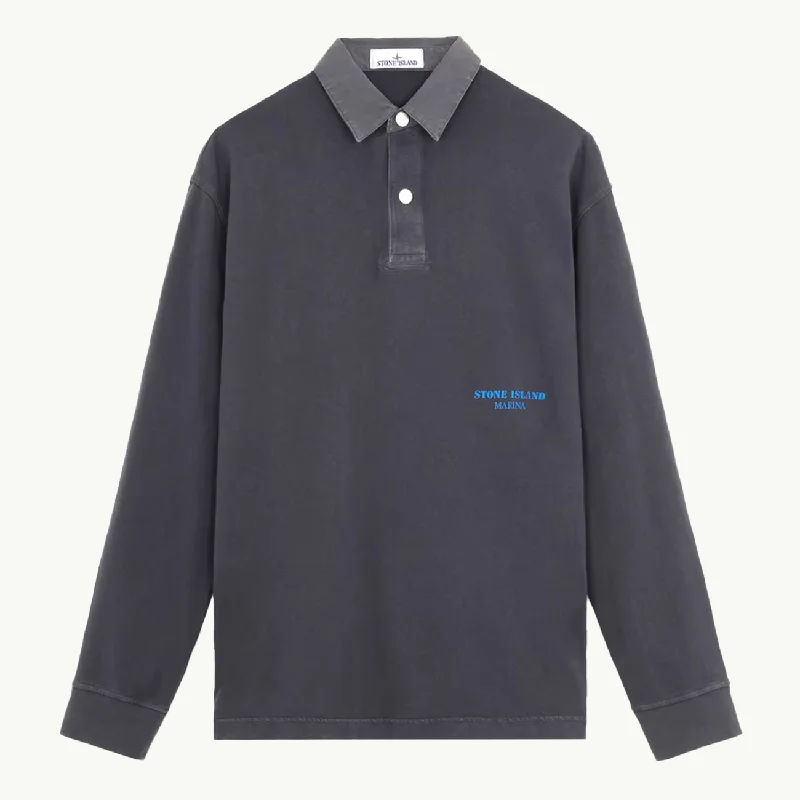 Casual Jackets Polo LS 'Old' Treatment Marina Chest Logo - Ink 2681