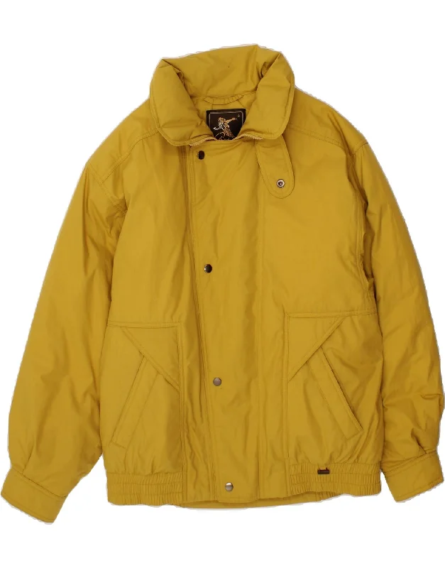 Smart Wear VINTAGE Mens Padded Jacket IT 50 Large Yellow Polyester