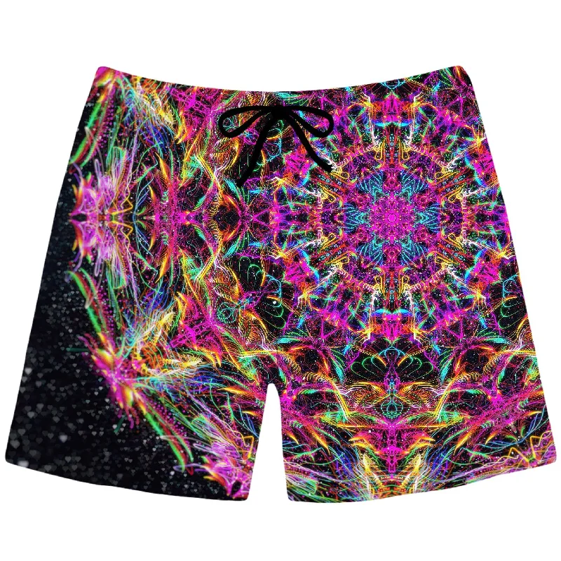 Summer Trends Pastel Warp Swim Trunks
