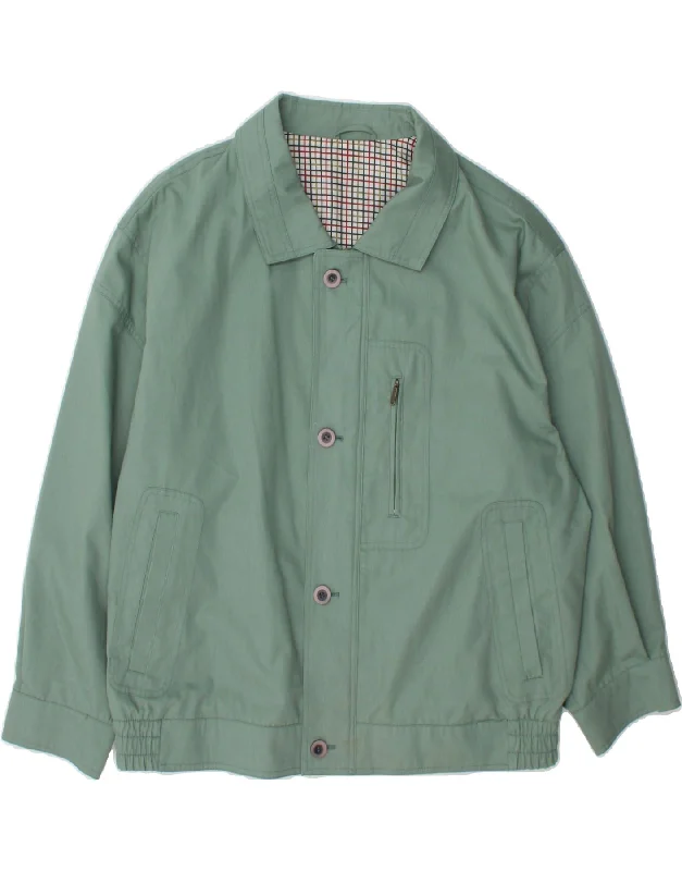 Summer Wear VINTAGE Mens Bomber Jacket UK 40 Large Green