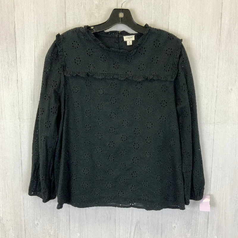Everyday Apparel Top Long Sleeve By J. Crew In Black, Size: M