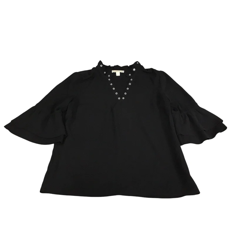 Relaxed T-shirts Top Long Sleeve By Michael By Michael Kors In Black, Size: L