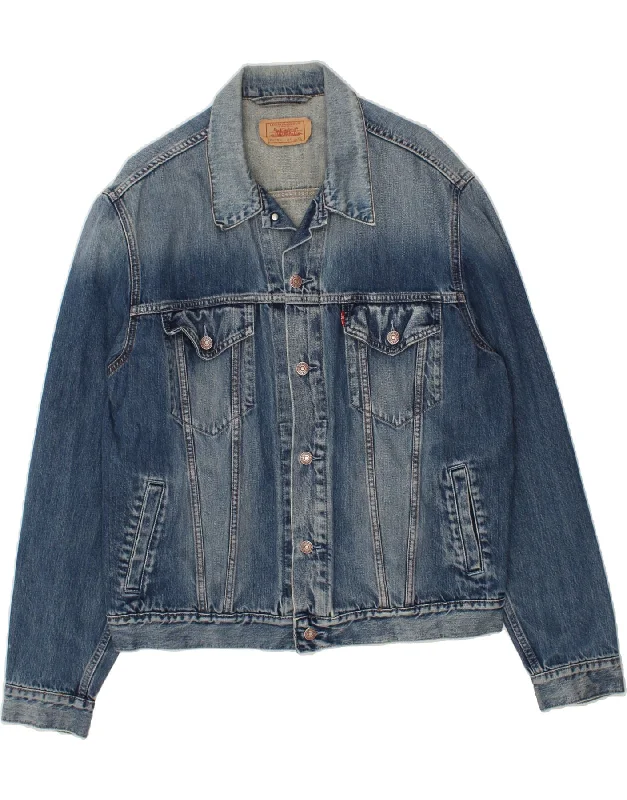 Premium T-shirts LEVI'S Mens Denim Jacket UK 42 XL Blue Cotton