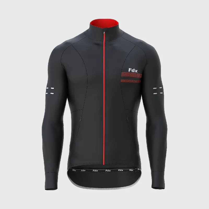 Urban Tees Fdx Arch Men's & Boy's Red Thermal Roubaix Long Sleeve Cycling Jersey