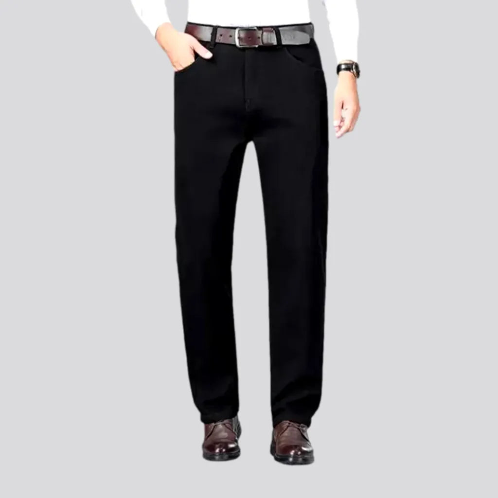 Versatile Wear Monochrome straight fit high rise men's jeans