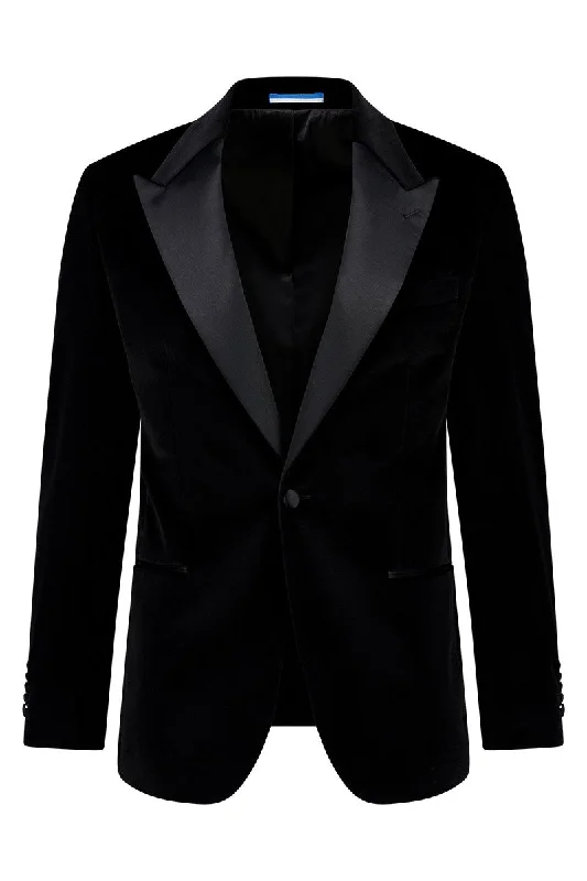 Street Outfit Gibson Barlow Formal Velvet Black Jacket