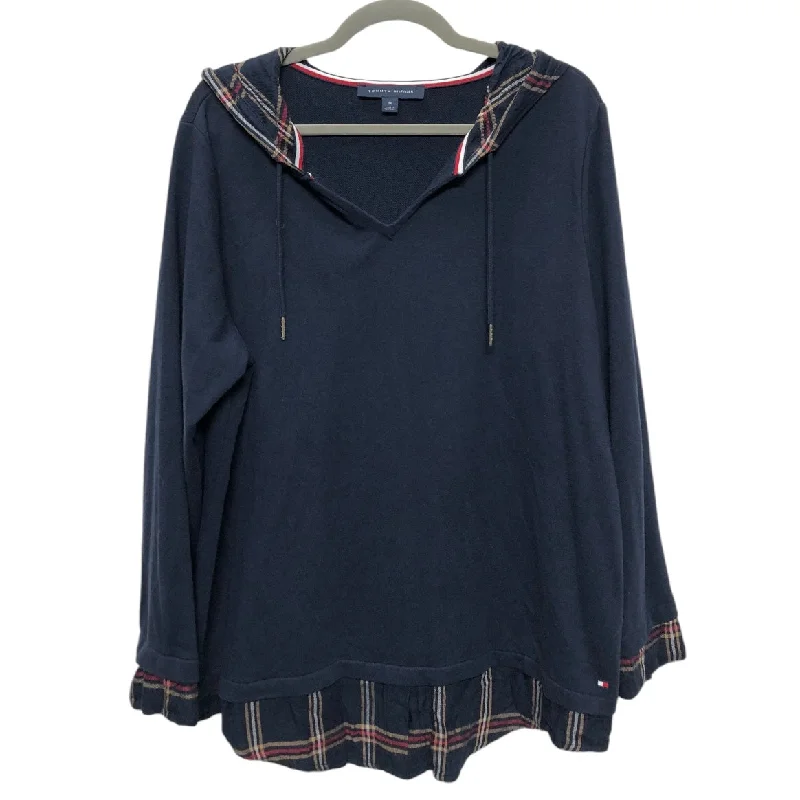 Trendy Pants Top Long Sleeve By Tommy Hilfiger In Navy, Size: Xl
