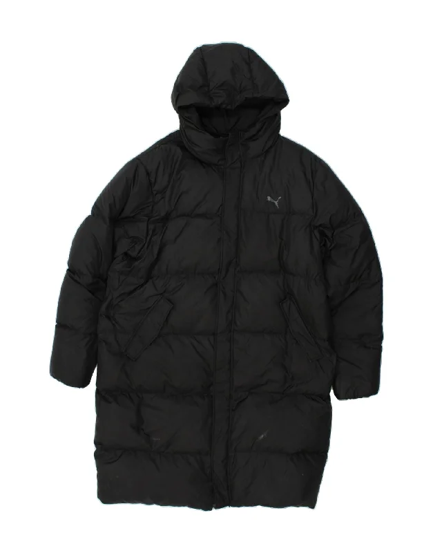 Basic Essentials PUMA Mens Hooded Padded Coat UK 40 Large Black