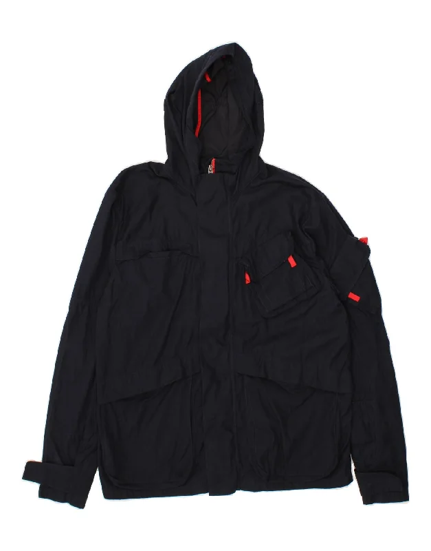 Warm Jackets FRENCH CONNECTION Mens Hooded Windbreaker Jacket UK 38 Medium Navy Blue Warm Jackets FRENCH CONNECTION Mens Hooded Windbreaker Jacket UK 38 Medium Navy Blue