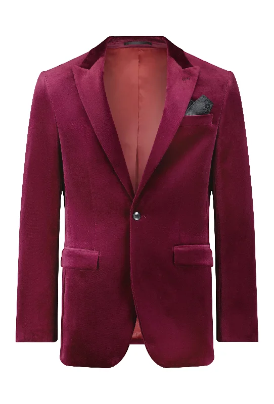 Active Styles Savile Row Jonah Velvet Wine Jacket