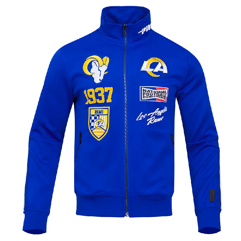 Designer Casuals NFL LOS ANGELES RAMS FAST LANE DK TRACK JACKET (ROYAL BLUE)