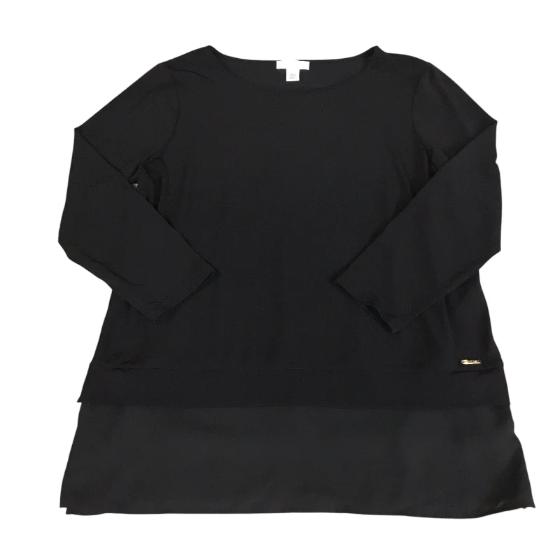 Warm Jackets Top Long Sleeve By Calvin Klein In Black, Size: M