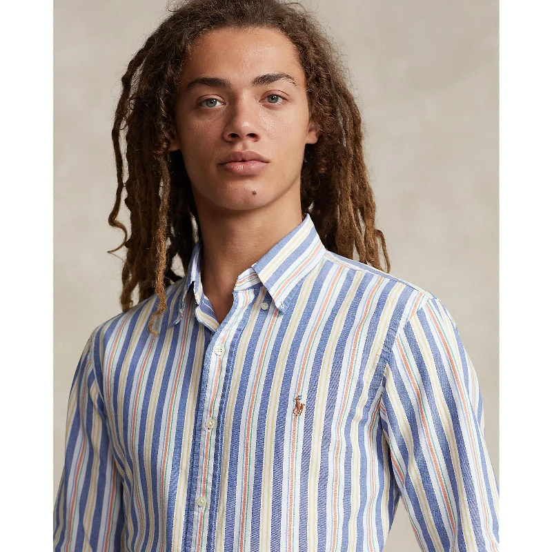 Designer Casuals Polo Ralph Lauren - Oxford Shirt - Stripe - Blue, White, Multi