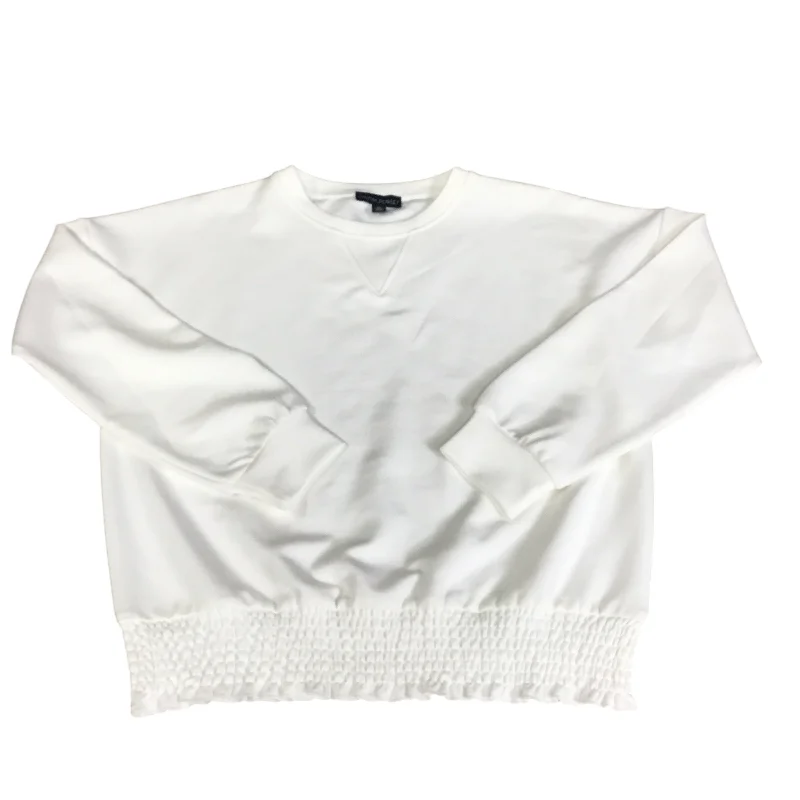 Practical Clothing Top Long Sleeve By Cynthia Rowley In White, Size: M