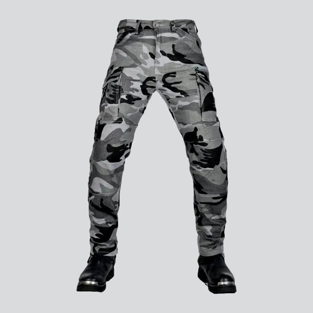 Casual Shirts Grey slim moto denim pants
 for men