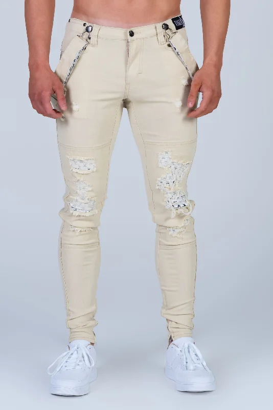 Travel Wardrobe SAM SAND JEAN with Holes & Backing