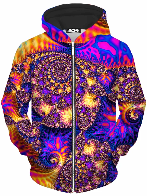 Elegant Outfits Fractal Forever Unisex Zip-Up Hoodie