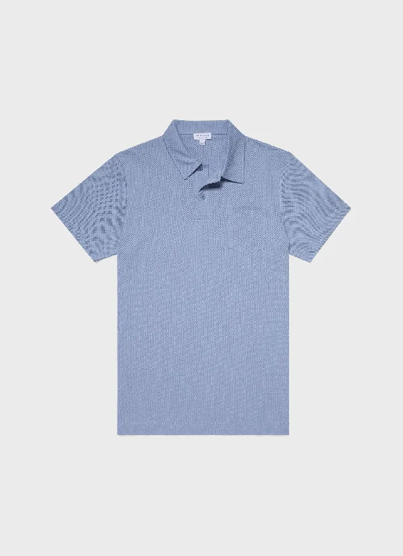 Fashion Bottoms Men's Riviera Polo Shirt in Polar Blue