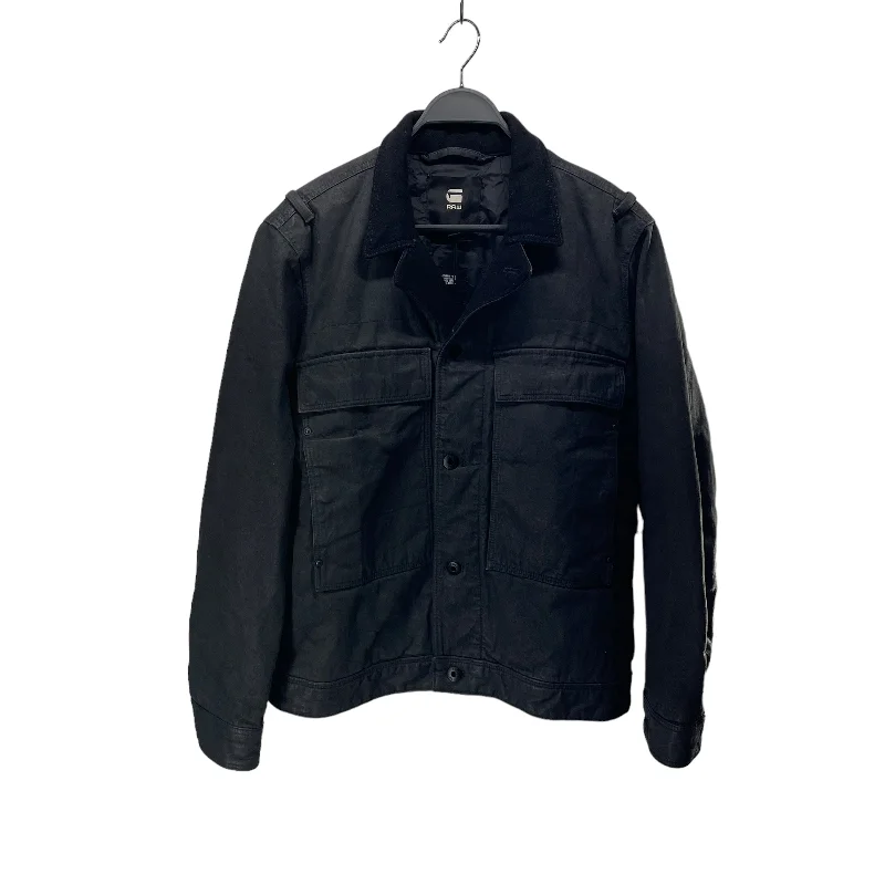 Athletic Outfits G-STAR RAW/Denim Jkt/L/Denim/BLK/WAXED DENIM / CAMO COLLAR