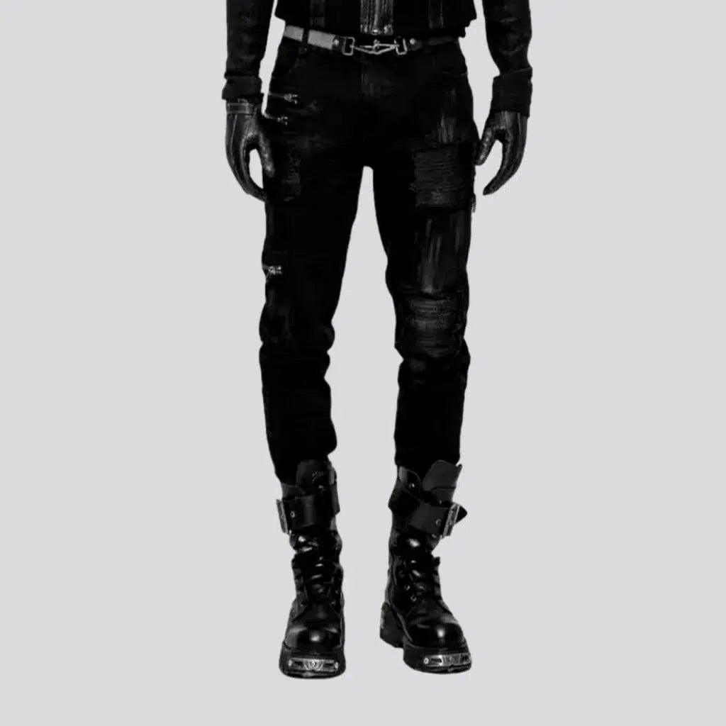 Fresh Outfit Distressed men's gothic jeans