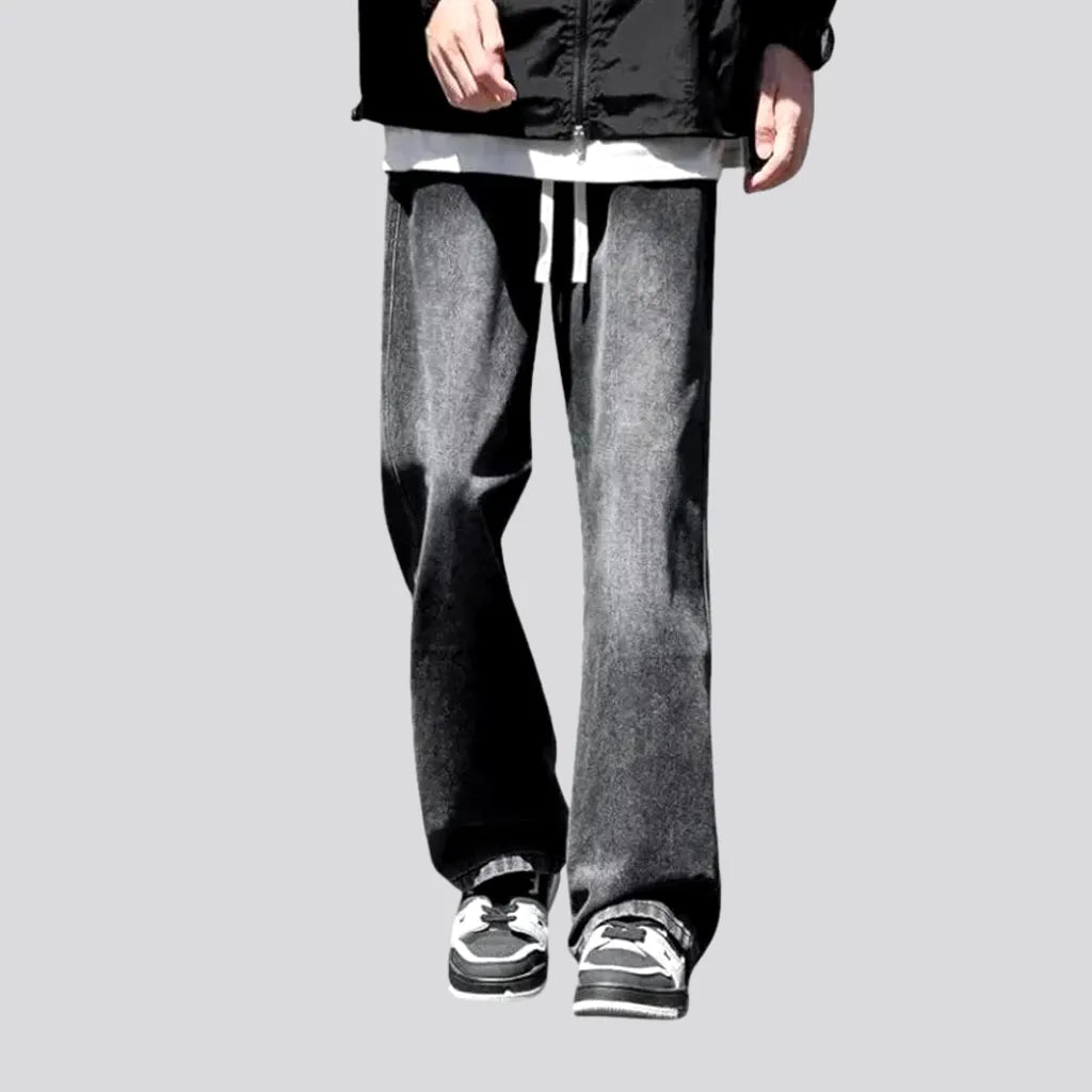Summer Wear Baggy abraded mid rise jeans joggers for men