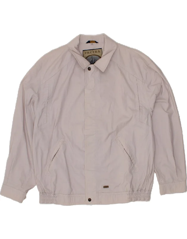Outdoor Gear FACIBA Mens Bomber Jacket UK 60 5XL Grey Polyester